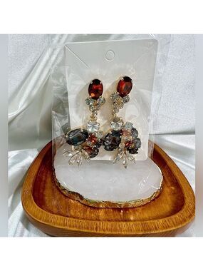 Large Brown Dangle Earrings